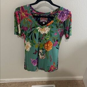 Johnny Was Multicolor Floral Blouse.  Boho luxury, so soft!